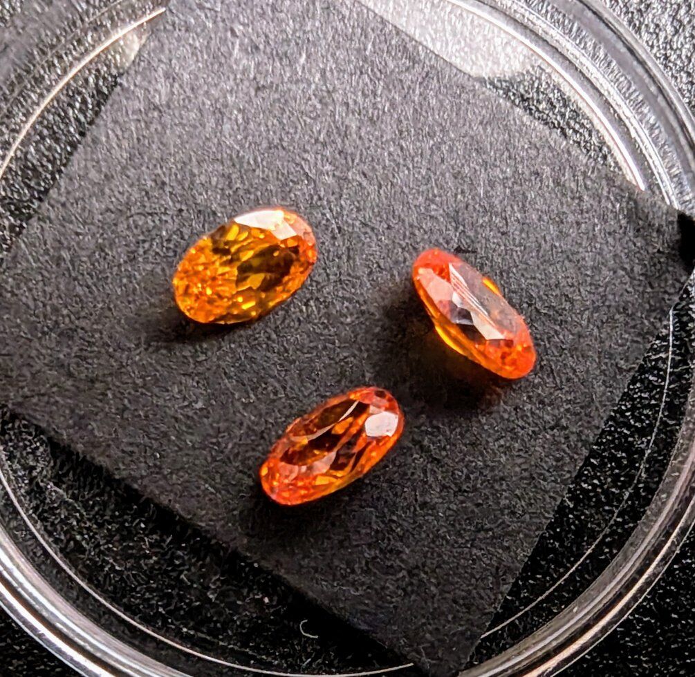 3 NATURAL PADPARACHA SAPPHIRE GEMSTONES
