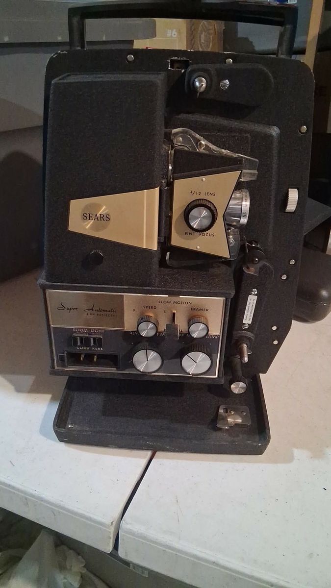 Vintage Sears Super Automatic 8 Movie Projector f/1.2 Lens Film Equipment