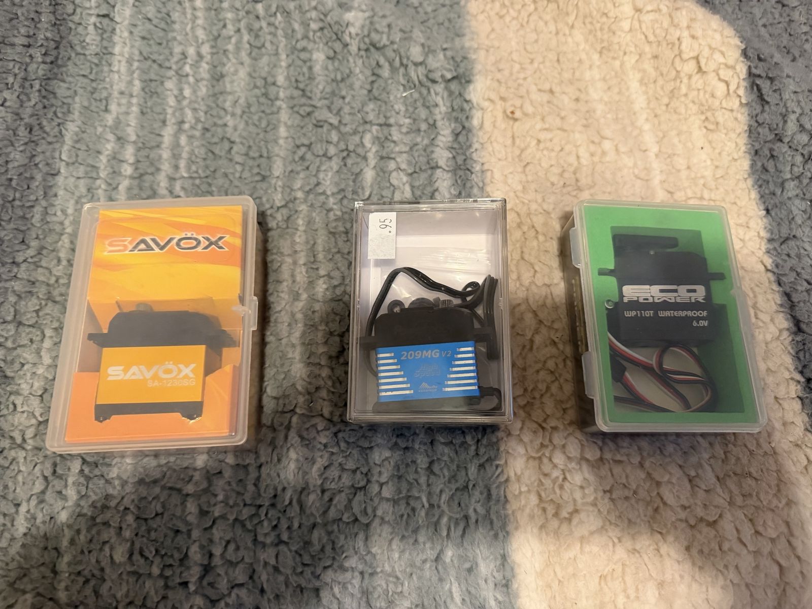 Savox SA-1238SG & EcoPower WP110T Servos (2), Annimos 209MG V2 Servo for RC Cars/Boats $60