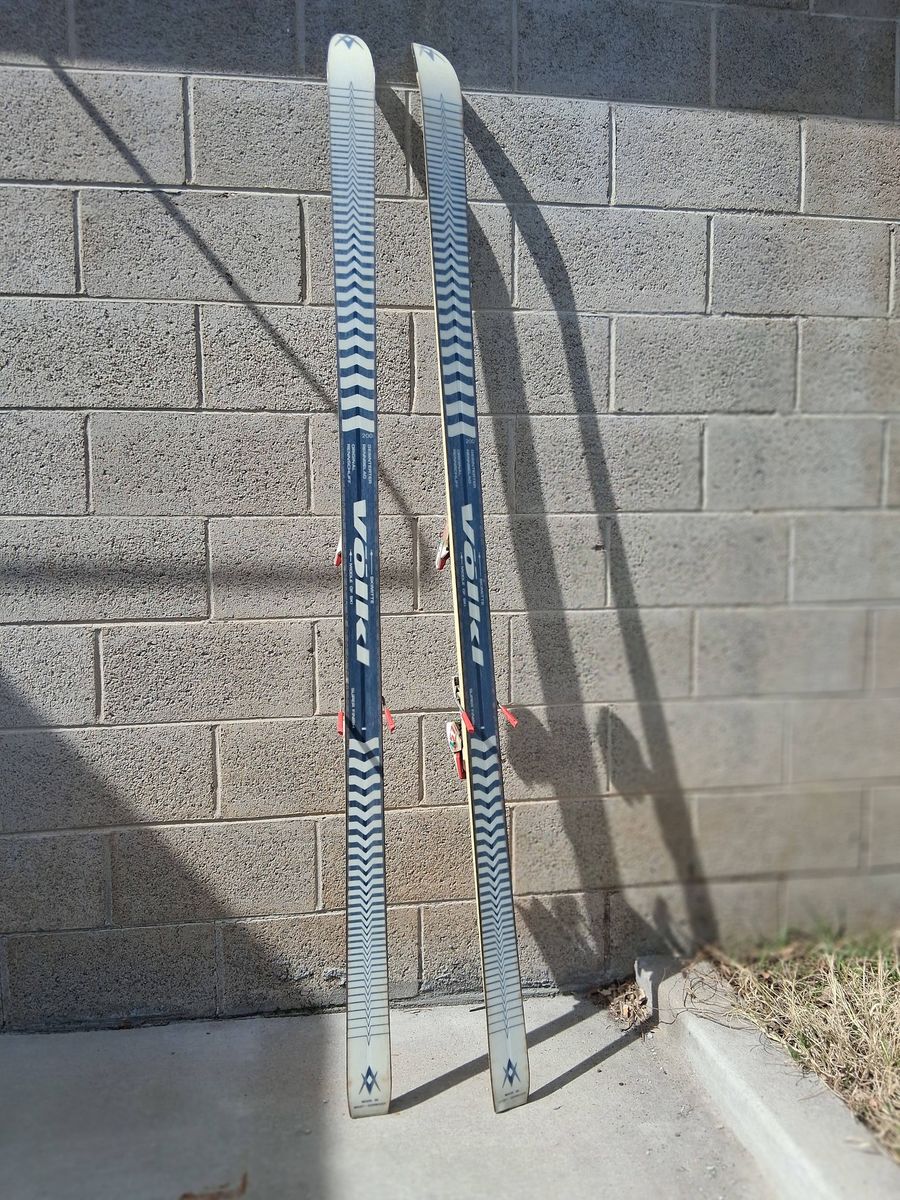 Vintage Skis Lot of 7 Pairs with Bindings, poles