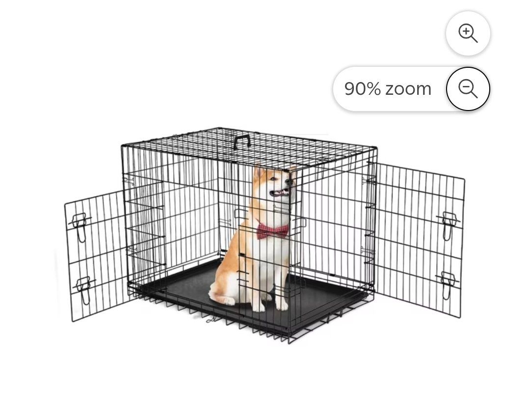 Metal Dog Crate / Dog Cage 36" – Double Door, Foldable #521