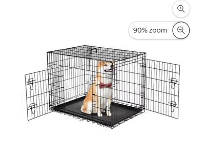 Metal Dog Crate / Dog Cage 36" – Double Door, Foldable #521