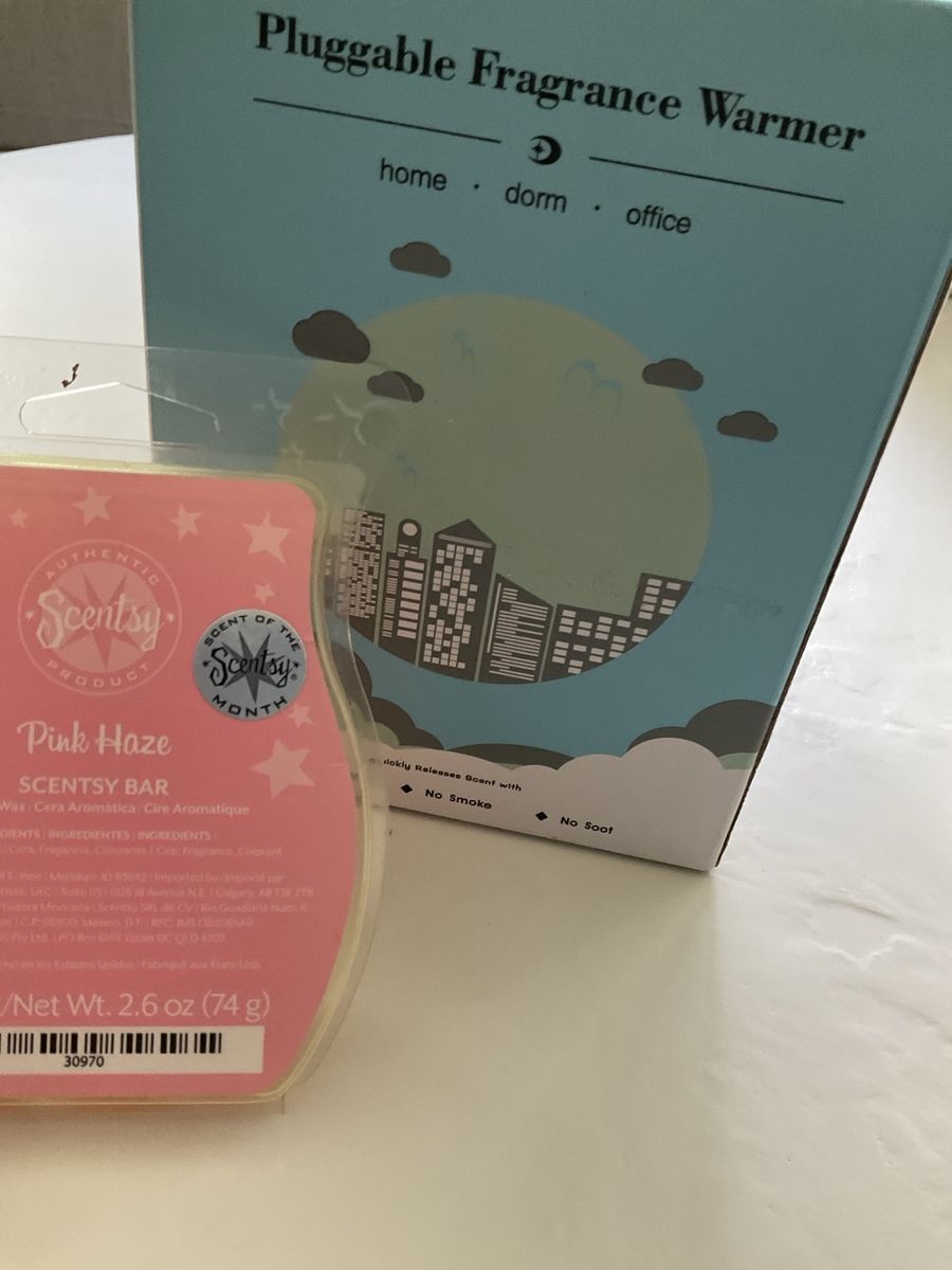 Scentsy Plugable Fragrance Warmer with Pink Haze Scentsy Bar - No Flame, Smoke, or Soot