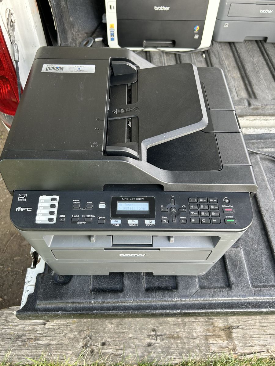 Brother MFC-L2710DW All-in-One Wireless Monochrome Laser Printer - No Toner