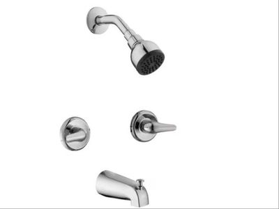 Glacier Bay Aragon Double Handle 1-Spray Tub and Shower Faucet 1.8 GPM in Chrome (Valve Included)