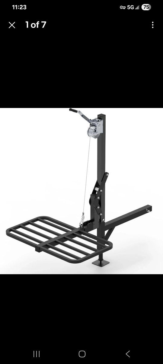 Hitch Mounted Deer Hoist & Game Gambrel with Winch, 2" Receiver, 250lbs Capacity, 360° Rotation