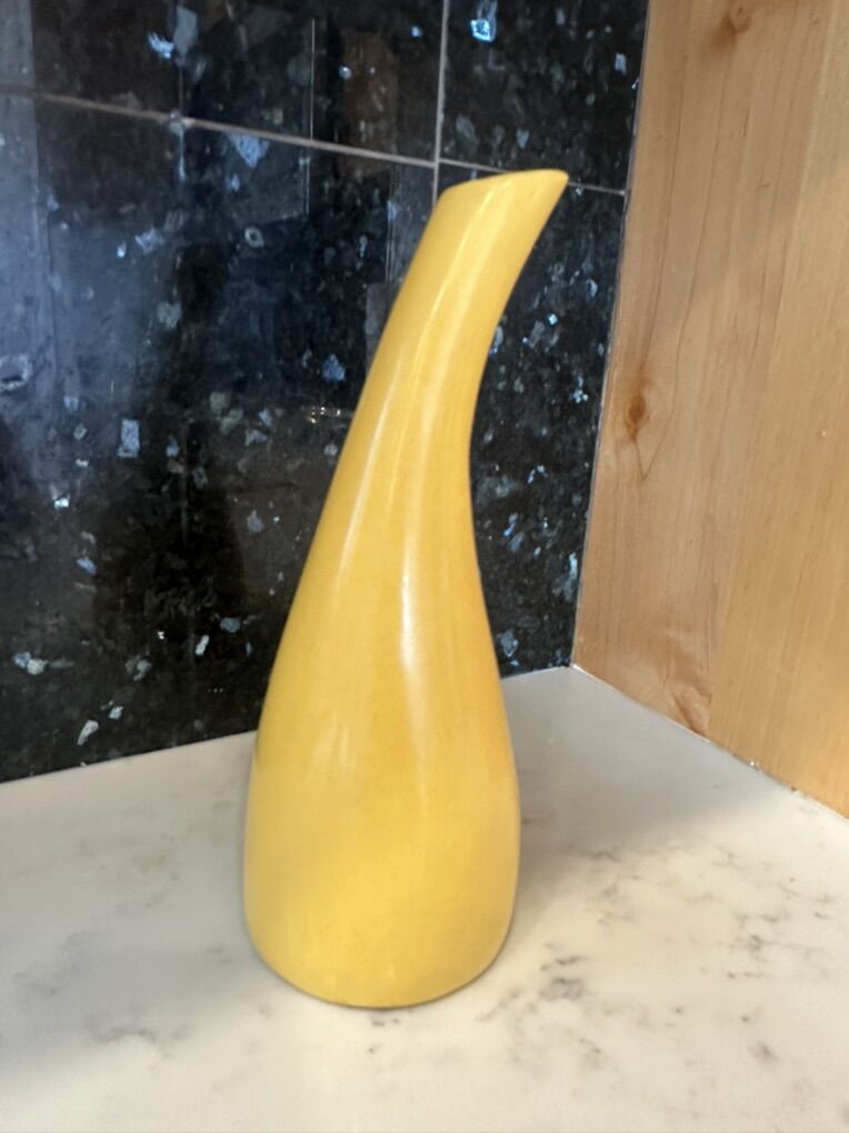 Asymmetrical Golden Yellow Vase