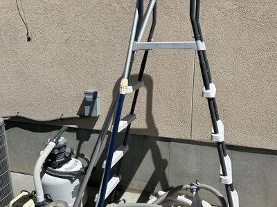 Used Intex Krystal Clear Sand Filter Pump & Pool Accessories - Ladder, Hoses, Skimmer, Vacuum