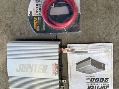 Jupiter 2000W Power Inverter with 6ft Inverter Cable Set and Manual
