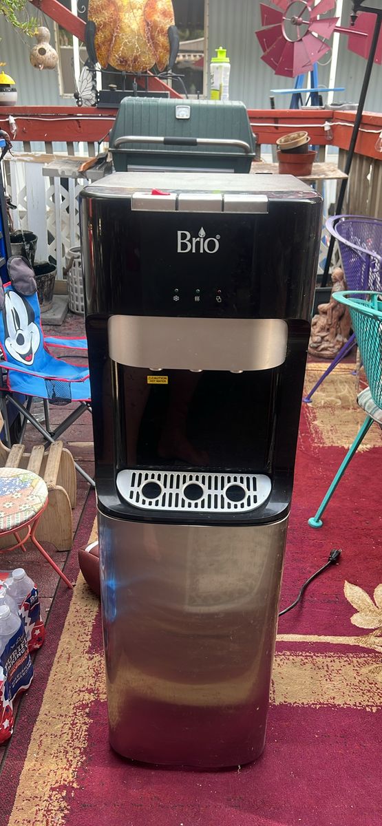 Brio Bottom Load Water Dispenser, Hot/Cold, Black/Stainless