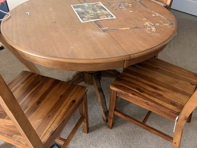 Round table and four chairs