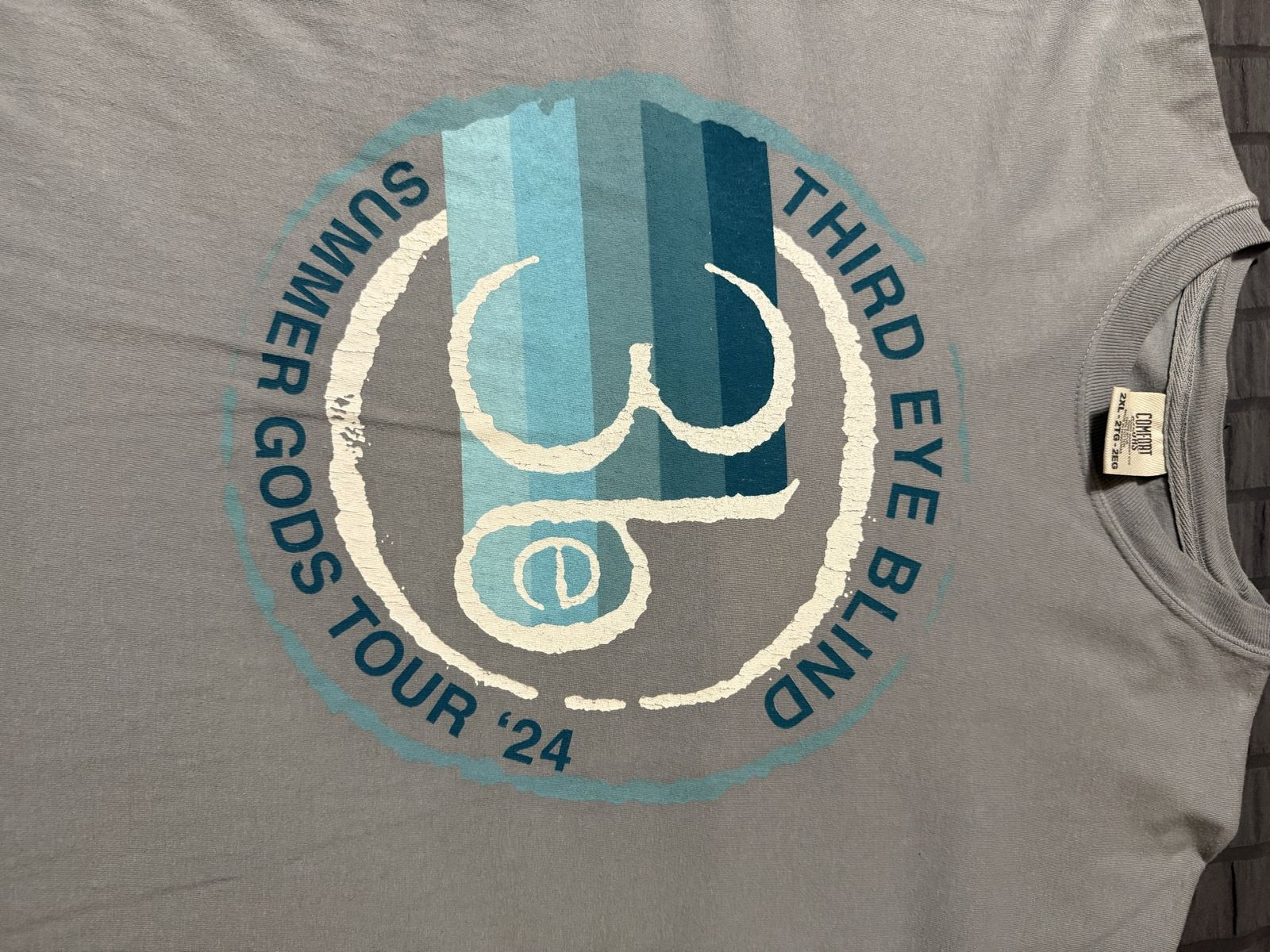 Third Eye Blind Summer Gods Tour '24 Comfort Colors Gray T-Shirt 2XL Unisex