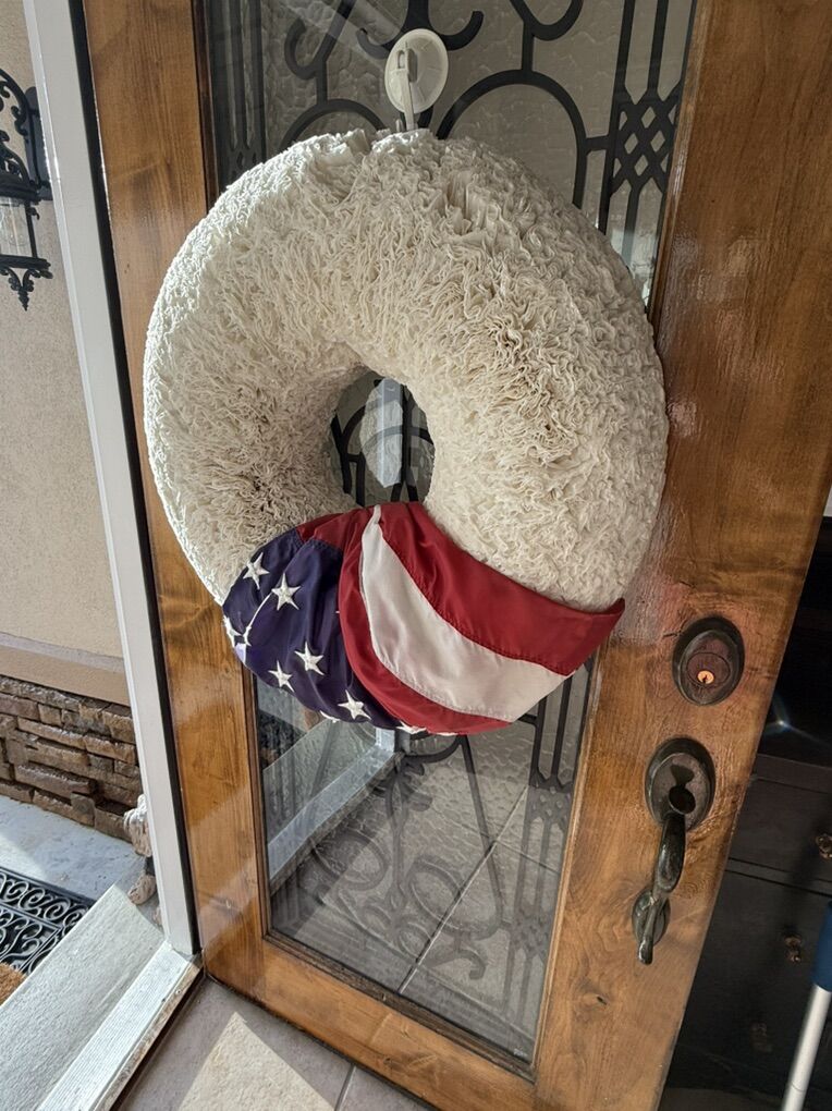 Beautiful Large 4th Of July American Flag Wreath