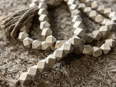 Geometric Wood Beaded Garland