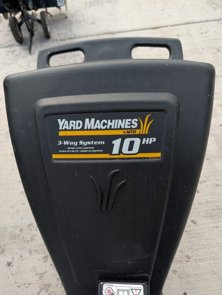 Yard Machines by MTD 10 HP 3-Way System Wood Chipper Shredder