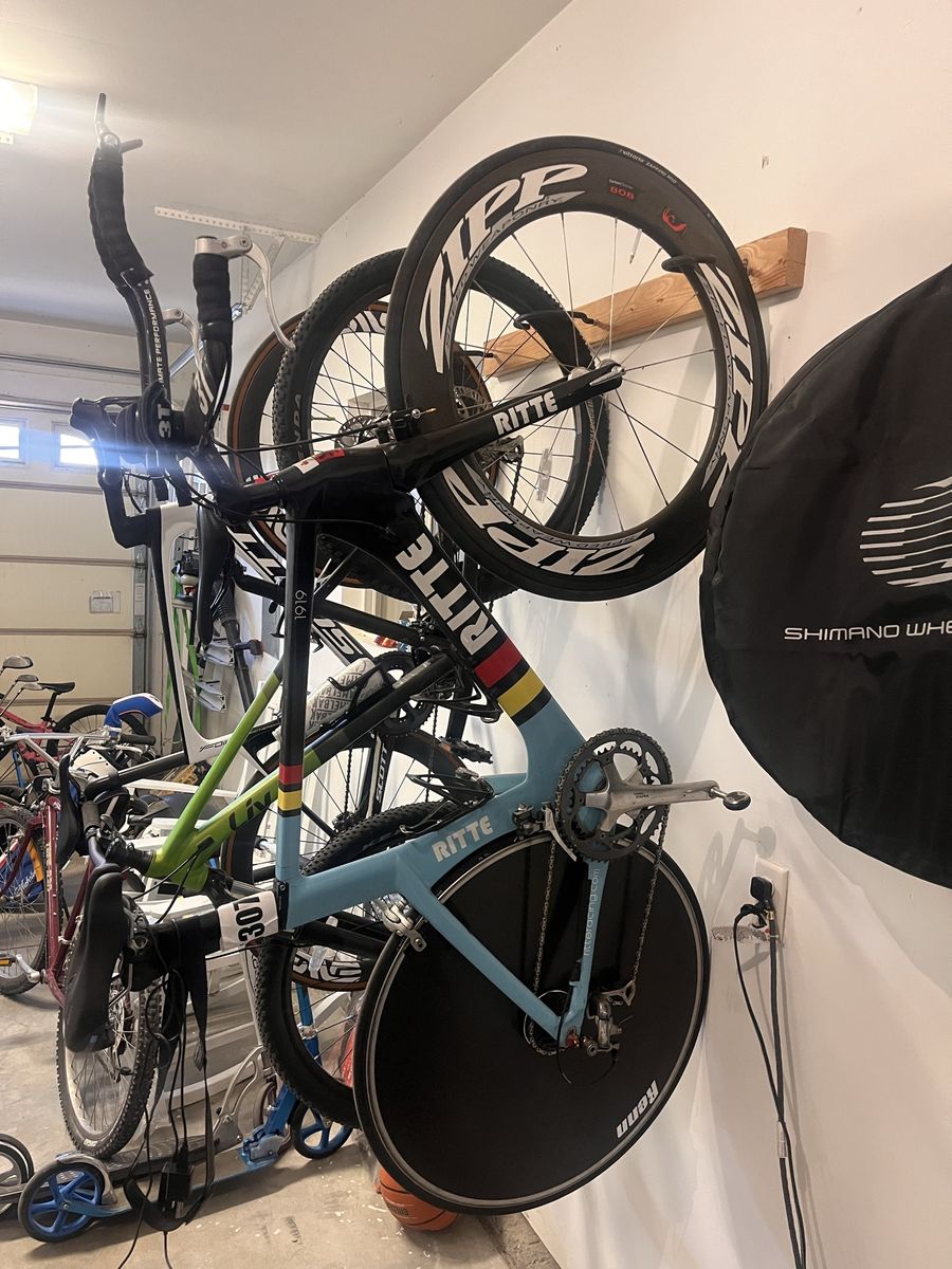 Ritte Cycles Speed- size 57cm Freak Track/Time Trial Bike - Light Blue, Zipp Wheels & Renn Disc