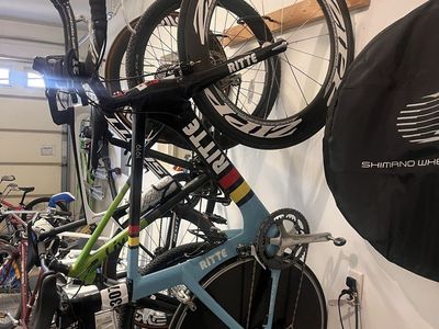 Ritte Cycles Speed- size 57cm Freak Track/Time Trial Bike - Light Blue, Zipp Wheels & Renn Disc