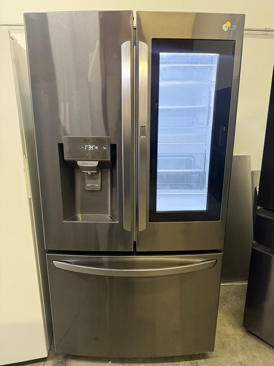 LG 26 cu. ft. French Door, InstaView Fridge in Black Stainless Steel