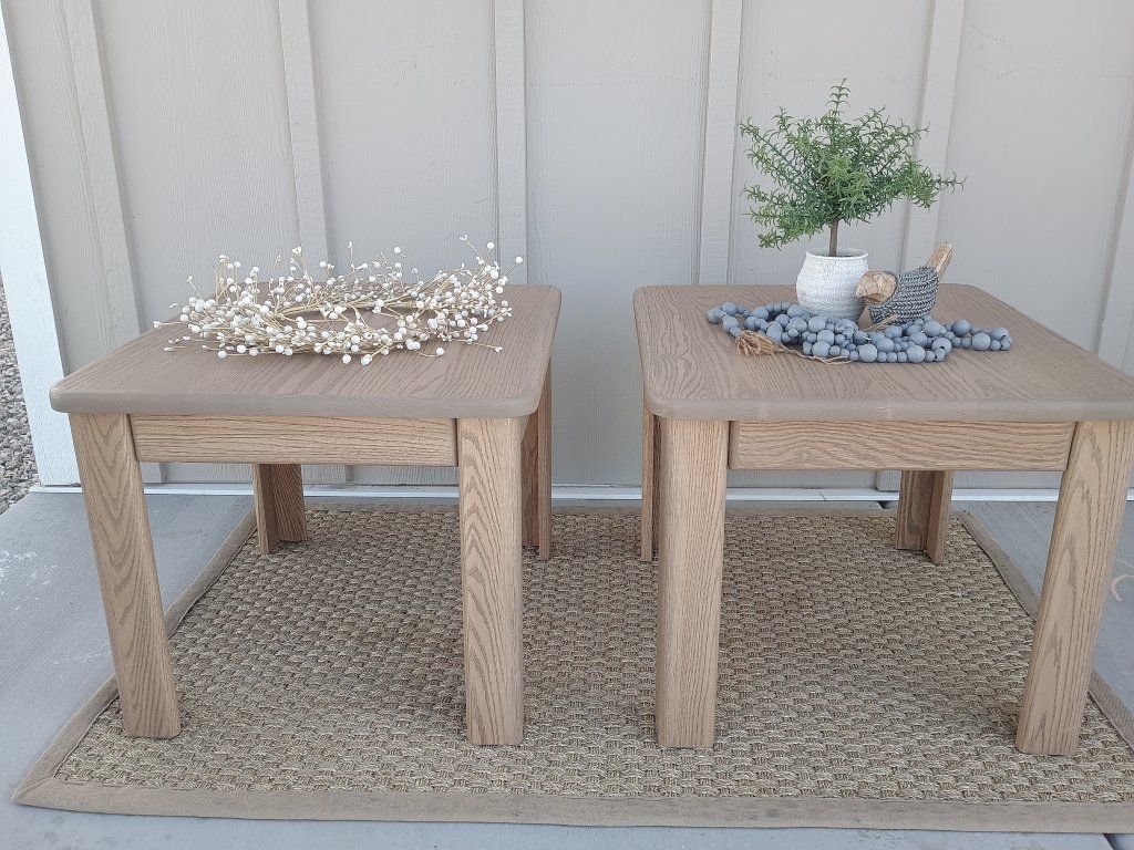 Solid Oak End Tables