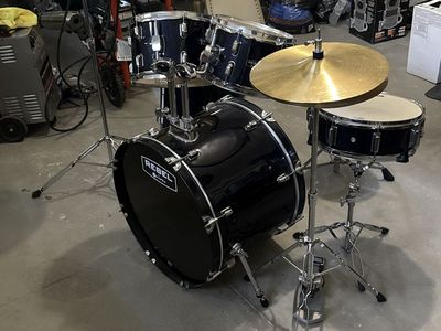 Mapex Rebel Drum Set - Black Complete Acoustic Drum Kit with Cymbals and Hardware