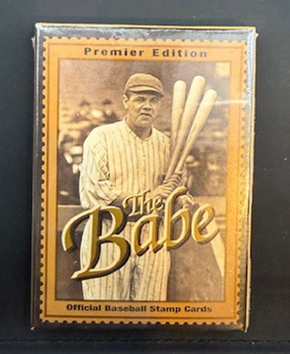 1994 BABE RUTH Sealed The Babe Official Baseball Stamp 12 Card Set, NEW