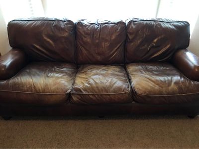 FREE comfy leather couches