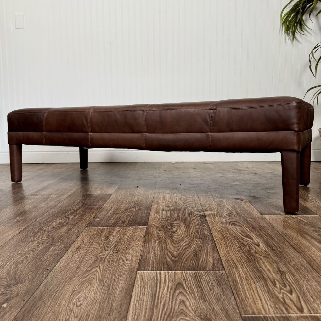 Brown Tufted End-of-Bed / Entry Bench