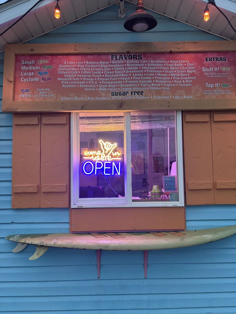 Shave ice business, great location