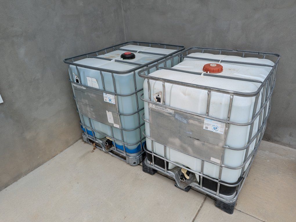 Pair of Used 250 Gallon Water (liquid) Storage Tanks