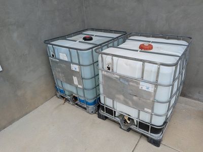 Pair of Used 250 Gallon Water (liquid) Storage Tanks