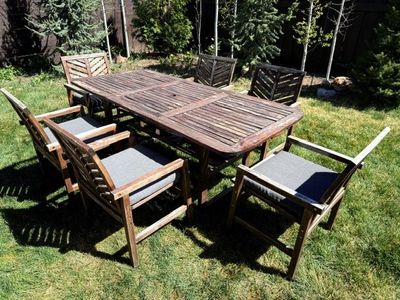 Outdoor Acacia Wood Patio Dining Set