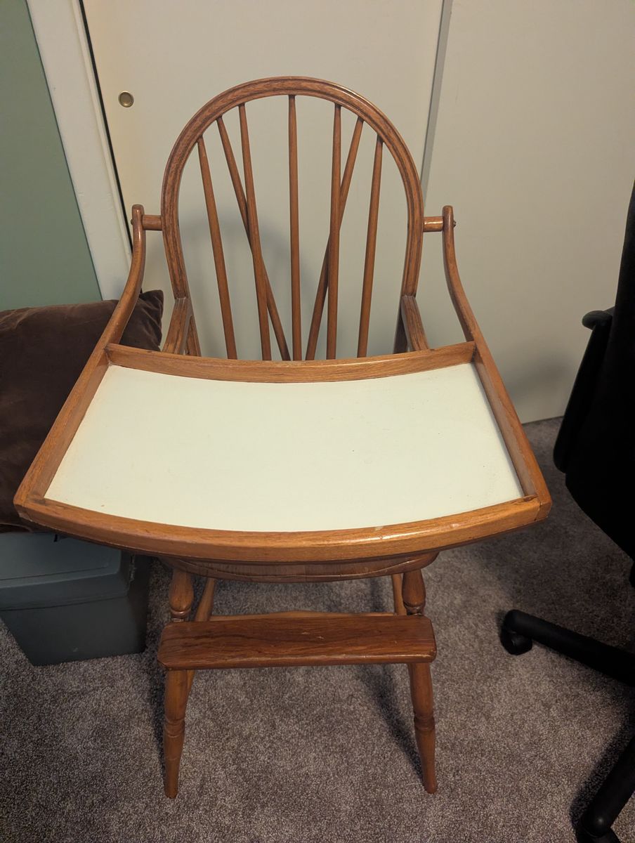 Wood high chair