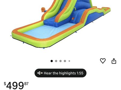 Blow up water slide