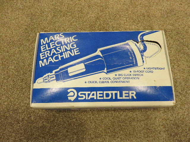 BNIB VINTAGE STAEDLER "MARS ELECTRIC ERASING MACHINE" MODEL # 527-00