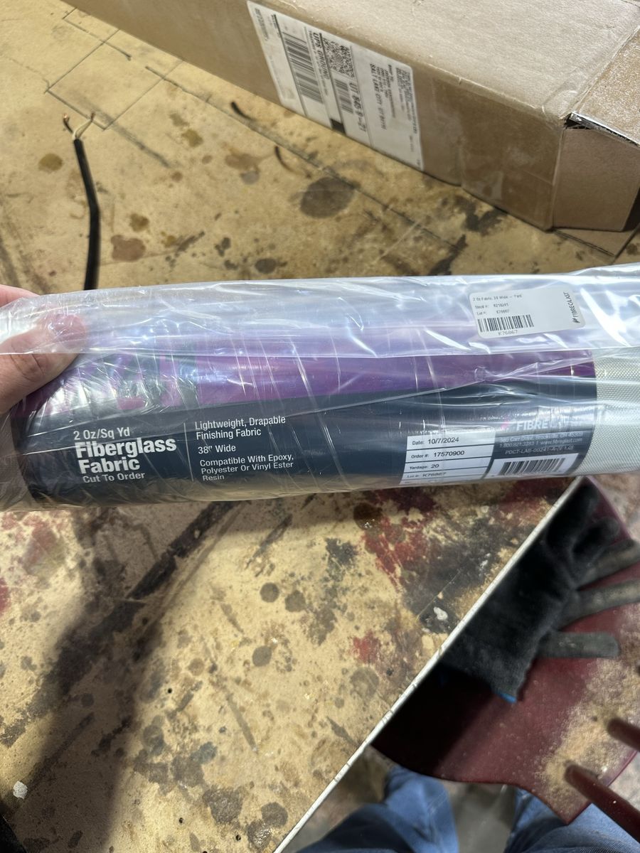 20 yards of 2oz fiberglass