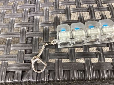Mechanical Keyboard Switch Keychain Tester - 4 Blue Clicky Switches