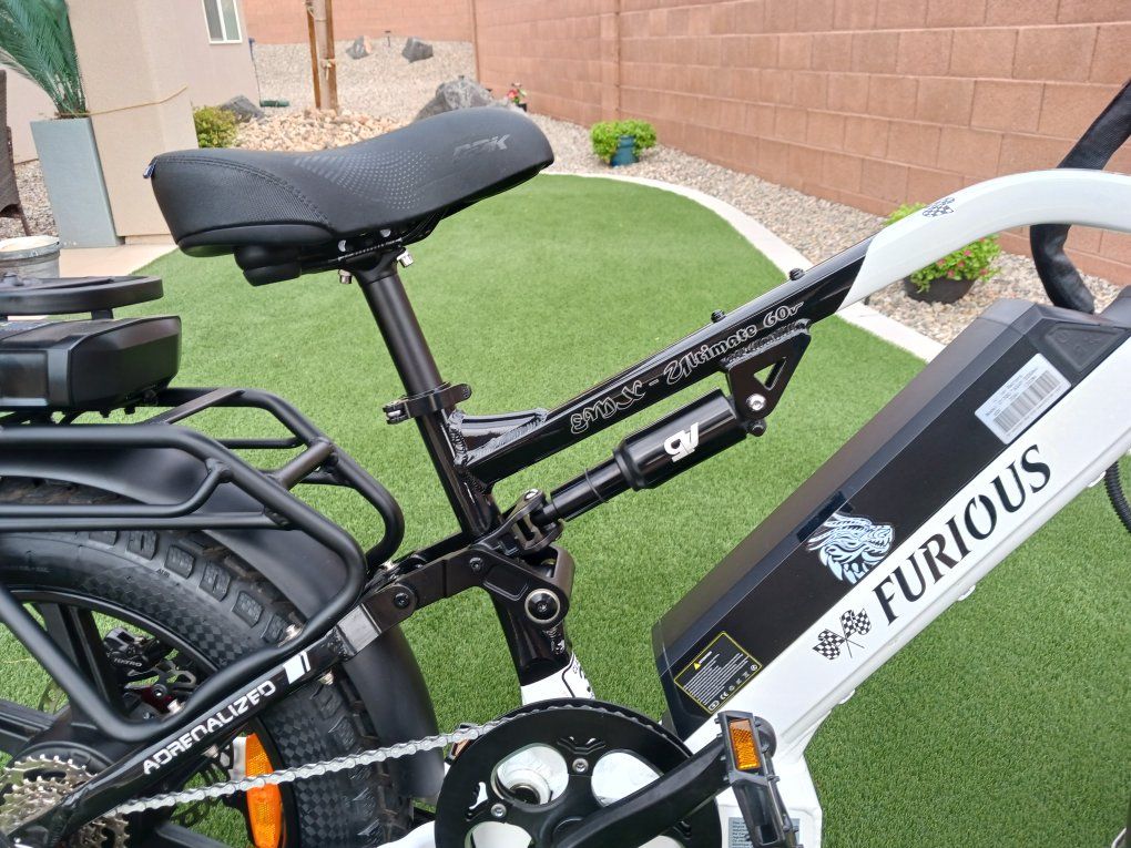 Ebike, Furious EMX Ultimate 60V Electric Bike Full Suspension. Mileage is only 103 