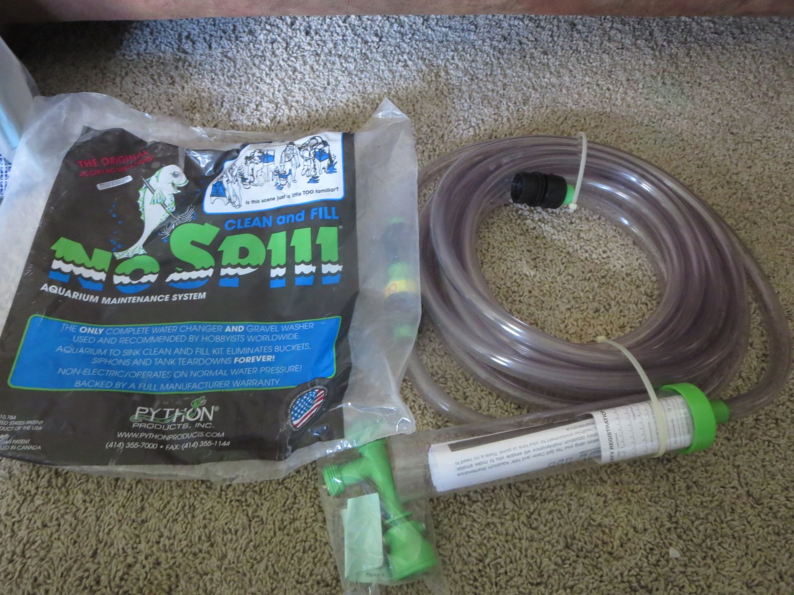 Python no spill clean & fill aquarium water changing system