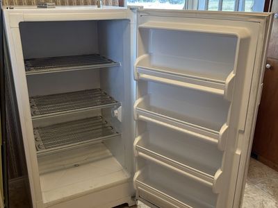 Frigidaire White Upright Freezer - Vintage/Antique Model, Works Great