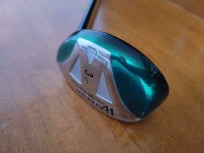 Warrior Custom Golf 3 Hybrid club with a 19-degree loft.