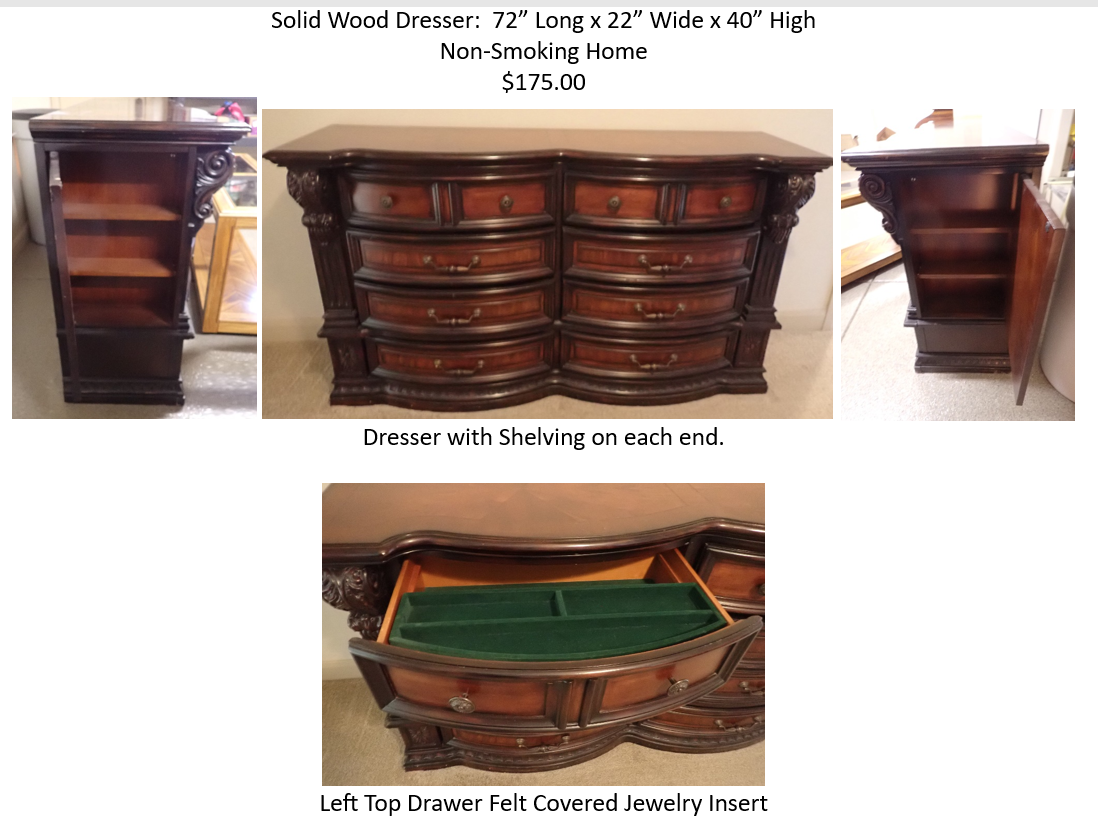 Solid Wood Executive Dresser