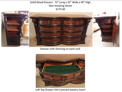 Solid Wood Executive Dresser
