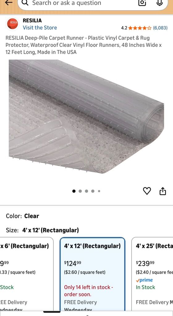 Plastic Vinyl Carpet and Rug Protector