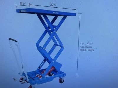 hydraulic lift cart 1100 lb capacity MODEL 168078