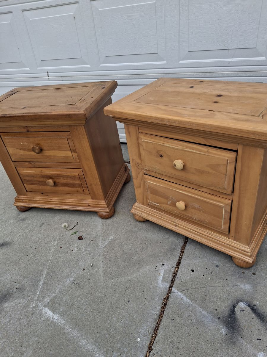 2 all wood night stand/plain