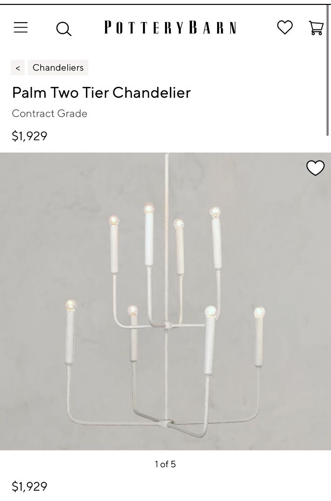 Palm Two Tier Chandelier (retail $1929)