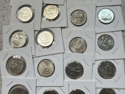 US State Quarters & American Women Quarters selling individual coins in Mylar Flips