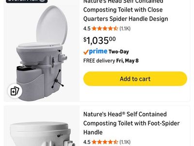 Brand New Natures Head Composting Toilet