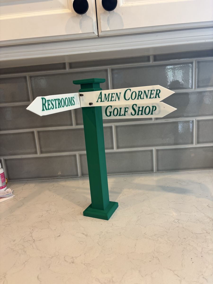3D Printed Masters Sign