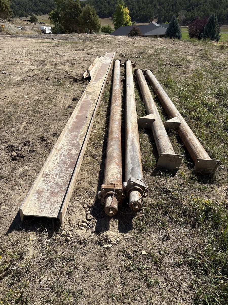 Heavy Duty Steel I-Beam and Support Posts Construction Materials